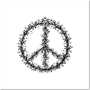 Doodle Peace Symbol Posters and Art